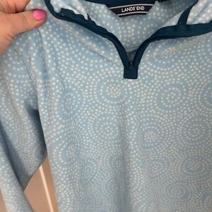 Lands' End Light Blue Swirl Kids Hoodie